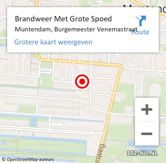 Locatie op kaart van de 112 melding: Brandweer Met Grote Spoed Naar Muntendam, Burgemeester Venemastraat op 23 februari 2014 14:17