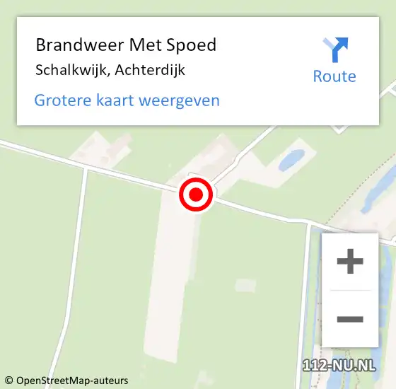 Locatie op kaart van de 112 melding: Brandweer Met Spoed Naar Schalkwijk, Achterdijk op 28 april 2018 16:09