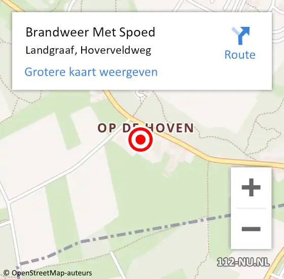 Locatie op kaart van de 112 melding: Brandweer Met Spoed Naar Landgraaf, Hoverveldweg op 29 april 2018 23:36