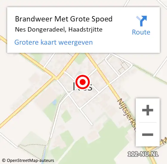 Locatie op kaart van de 112 melding: Brandweer Met Grote Spoed Naar Nes Dongeradeel, Haadstrjitte op 3 mei 2018 13:39