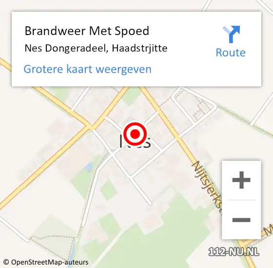 Locatie op kaart van de 112 melding: Brandweer Met Spoed Naar Nes Dongeradeel, Haadstrjitte op 3 mei 2018 18:23