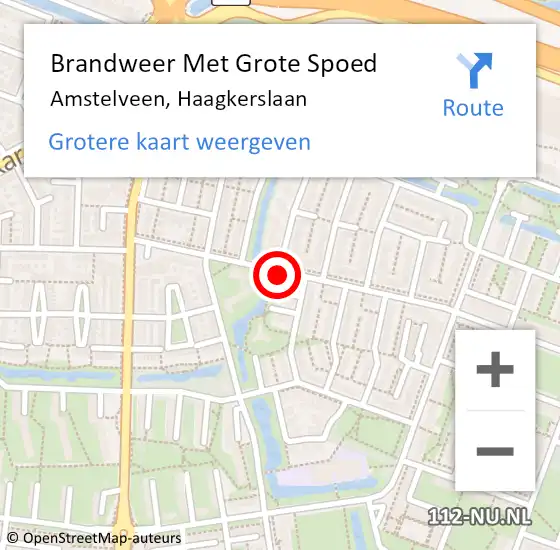 Locatie op kaart van de 112 melding: Brandweer Met Grote Spoed Naar Amstelveen, Van Der Leeklaan op 7 mei 2018 17:39
