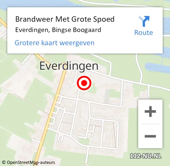 Locatie op kaart van de 112 melding: Brandweer Met Grote Spoed Naar Everdingen, Bingse Boogaard op 9 mei 2018 22:20