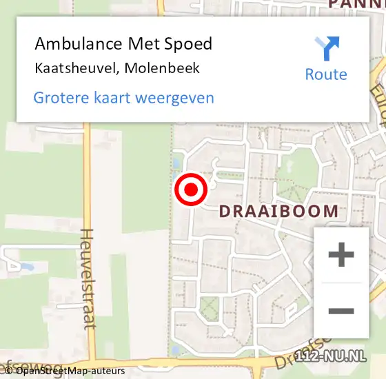 Locatie op kaart van de 112 melding: Ambulance Met Spoed Naar Kaatsheuvel, Molenbeek op 10 mei 2018 18:21