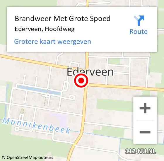 Locatie op kaart van de 112 melding: Brandweer Met Grote Spoed Naar Ederveen, Hoofdweg op 13 mei 2018 17:55