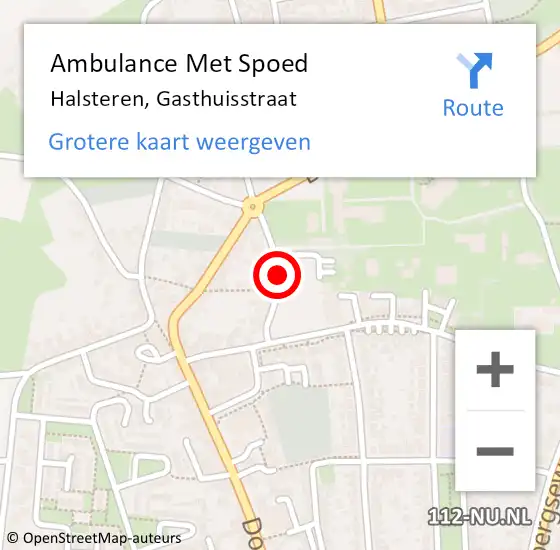 Locatie op kaart van de 112 melding: Ambulance Met Spoed Naar Halsteren, Gasthuisstraat op 20 mei 2018 14:40