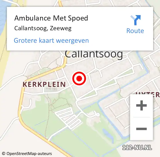 Locatie op kaart van de 112 melding: Ambulance Met Spoed Naar Callantsoog, Zeeweg op 20 mei 2018 20:23