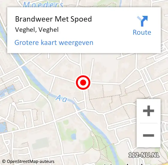 Locatie op kaart van de 112 melding: Brandweer Met Spoed Naar Veghel, Veghel op 21 mei 2018 08:58