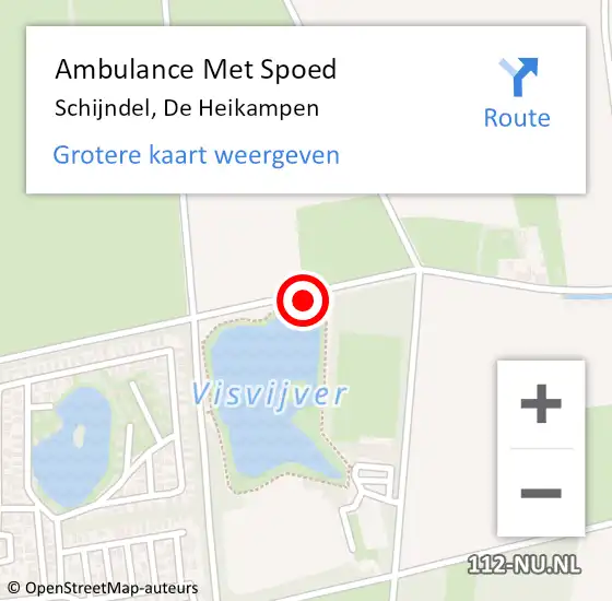 Locatie op kaart van de 112 melding: Ambulance Met Spoed Naar Schijndel, De Heikampen op 21 mei 2018 10:51