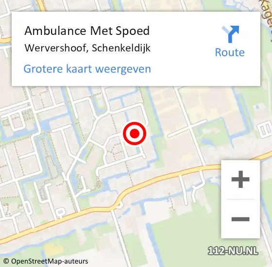 Locatie op kaart van de 112 melding: Ambulance Met Spoed Naar Wervershoof, Schenkeldijk op 22 mei 2018 01:17