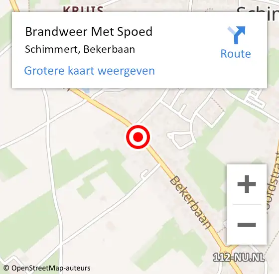 Locatie op kaart van de 112 melding: Brandweer Met Spoed Naar Schimmert, Bekerbaan op 22 mei 2018 15:05