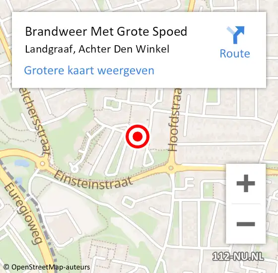 Locatie op kaart van de 112 melding: Brandweer Met Grote Spoed Naar Landgraaf, Achter Den Winkel op 22 mei 2018 16:00