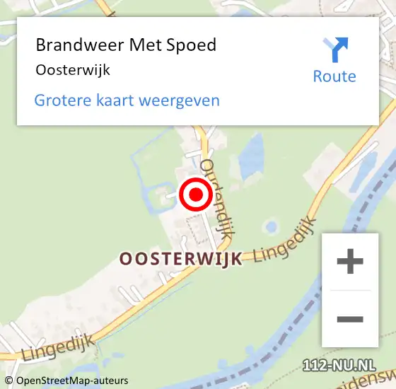 Locatie op kaart van de 112 melding: Brandweer Met Spoed Naar Oosterwijk op 24 mei 2018 05:48