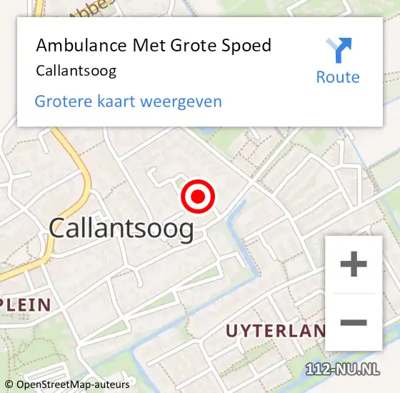 Locatie op kaart van de 112 melding: Ambulance Met Grote Spoed Naar Callantsoog op 26 mei 2018 17:21