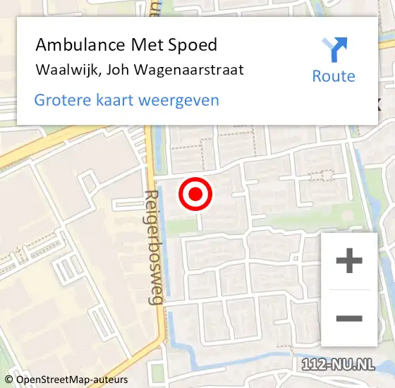 Locatie op kaart van de 112 melding: Ambulance Met Spoed Naar Waalwijk, Joh Wagenaarstraat op 29 mei 2018 10:15
