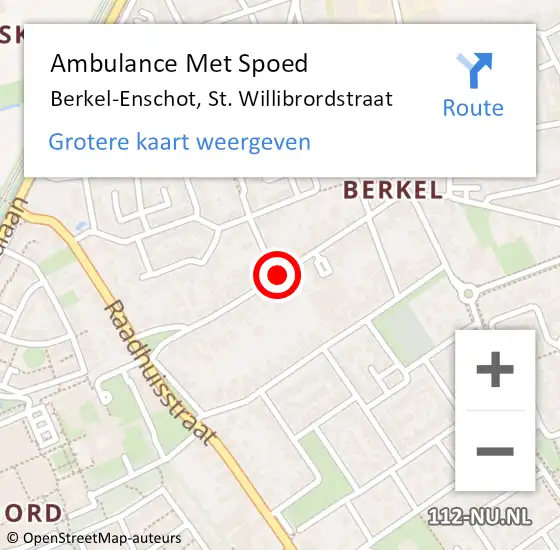 Locatie op kaart van de 112 melding: Ambulance Met Spoed Naar Berkel-Enschot, St. Willibrordstraat op 29 mei 2018 14:50
