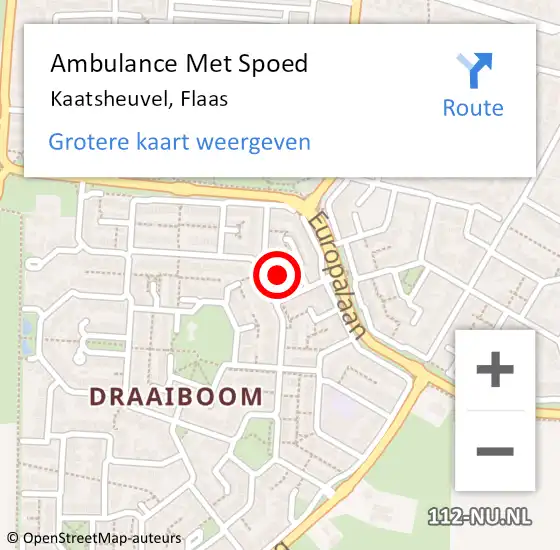 Locatie op kaart van de 112 melding: Ambulance Met Spoed Naar Kaatsheuvel, Flaas op 30 mei 2018 17:55