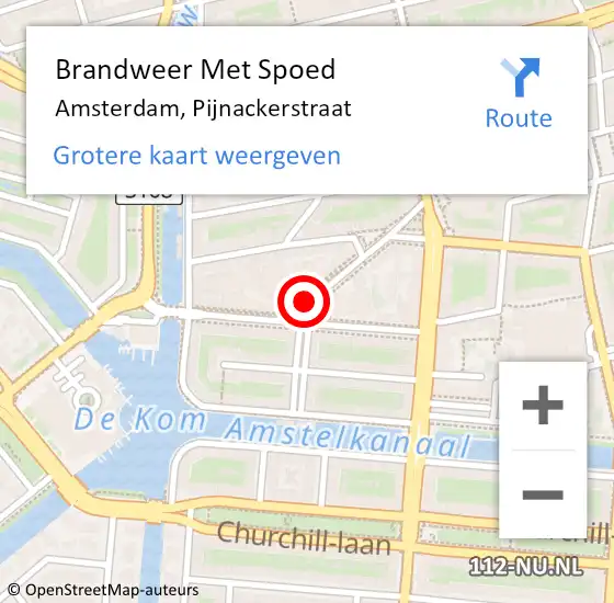 Locatie op kaart van de 112 melding: Brandweer Met Spoed Naar Amsterdam, Pijnackerstraat op 31 mei 2018 03:01
