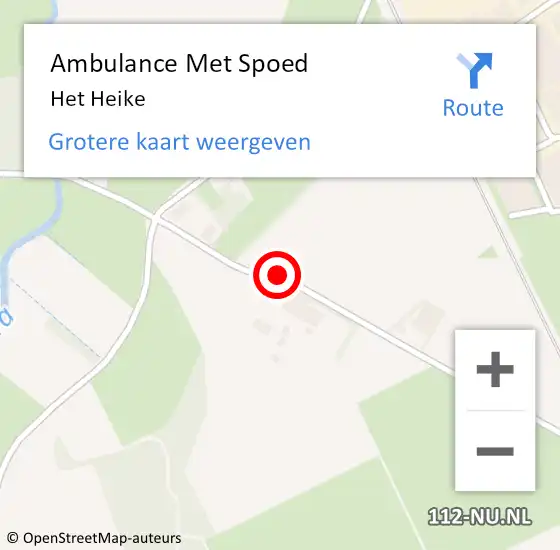 Locatie op kaart van de 112 melding: Ambulance Met Spoed Naar Het Heike op 31 mei 2018 14:24