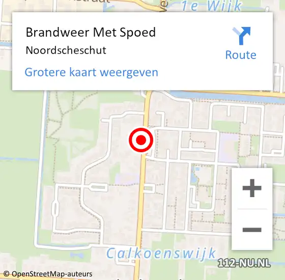 Locatie op kaart van de 112 melding: Brandweer Met Spoed Naar Noordscheschut op 1 juni 2018 15:05