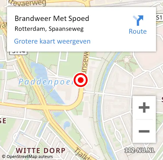 Locatie op kaart van de 112 melding: Brandweer Met Spoed Naar Rotterdam, Spaanseweg op 3 juni 2018 11:12