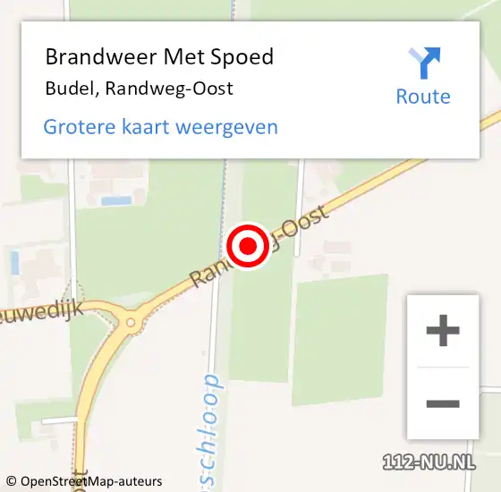 Locatie op kaart van de 112 melding: Brandweer Met Spoed Naar Budel, Randweg-Oost op 5 juni 2018 15:08