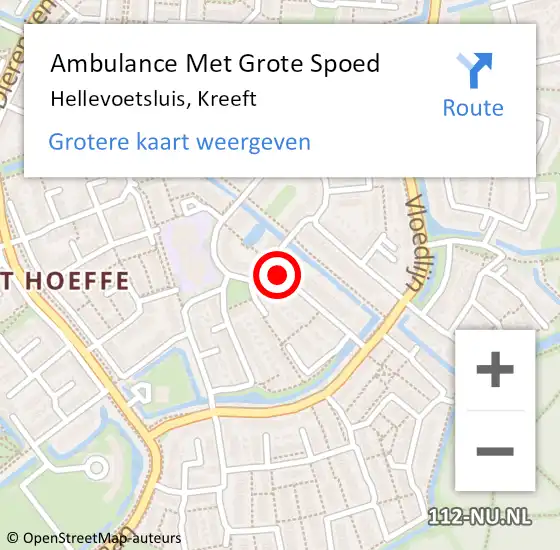 Locatie op kaart van de 112 melding: Ambulance Met Grote Spoed Naar Hellevoetsluis, Kreeft op 6 juni 2018 14:52