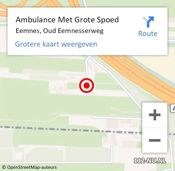 Locatie op kaart van de 112 melding: Ambulance Met Grote Spoed Naar Eemnes, Oud Eemnesserweg op 6 juni 2018 16:03