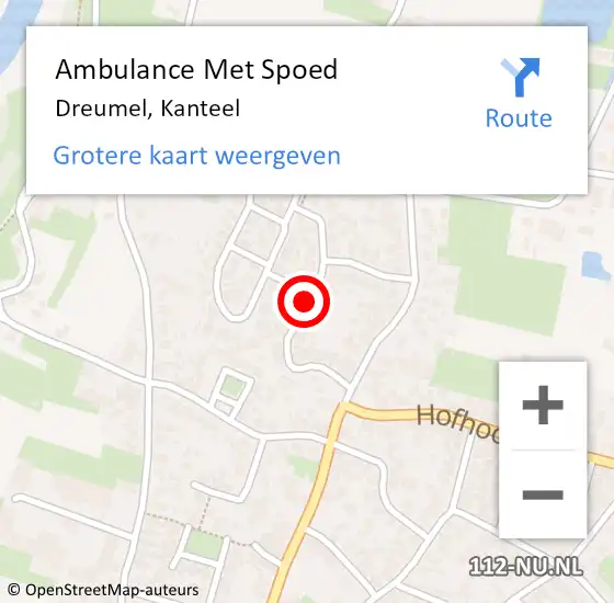Locatie op kaart van de 112 melding: Ambulance Met Spoed Naar Dreumel, Kanteel op 7 juni 2018 05:26