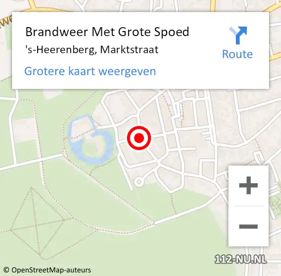 Locatie op kaart van de 112 melding: Brandweer Met Grote Spoed Naar 's-Heerenberg, Marktstraat op 13 juni 2018 23:03