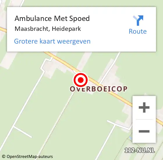 Locatie op kaart van de 112 melding: Ambulance Met Spoed Naar Vlijmen, A59 Re hectometerpaal: 125,7 op 14 juni 2018 08:59