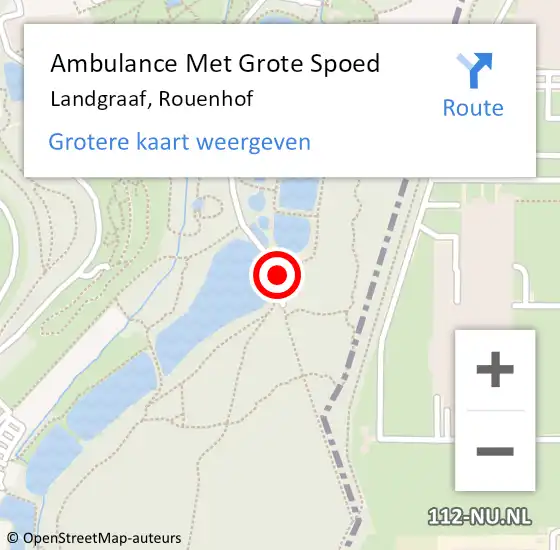 Locatie op kaart van de 112 melding: Ambulance Met Grote Spoed Naar Landgraaf, Rouenhof op 18 juni 2018 04:12