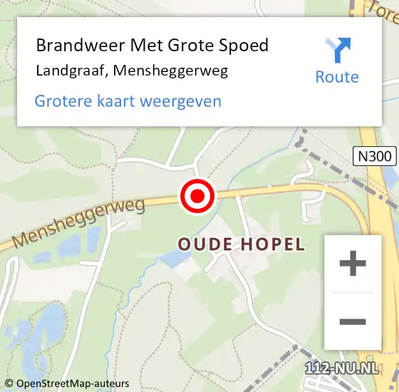 Locatie op kaart van de 112 melding: Brandweer Met Grote Spoed Naar Landgraaf, Mensheggerweg op 18 juni 2018 04:28