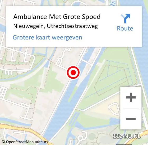Locatie op kaart van de 112 melding: Ambulance Met Grote Spoed Naar Nieuwegein, Utrechtsestraatweg op 18 juni 2018 08:32