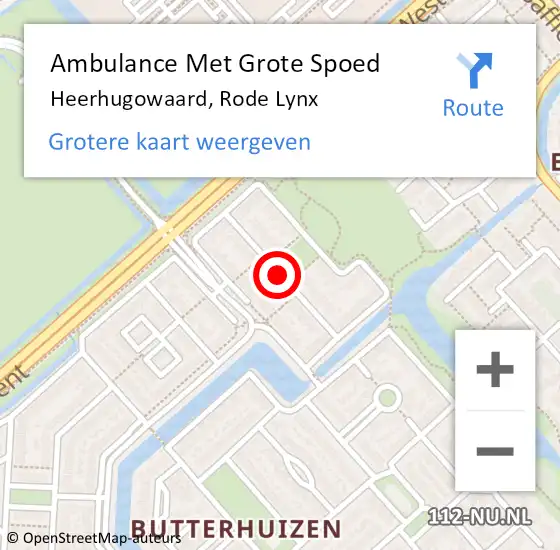 Locatie op kaart van de 112 melding: Ambulance Met Grote Spoed Naar Heerhugowaard, Rode Lynx op 18 juni 2018 17:15