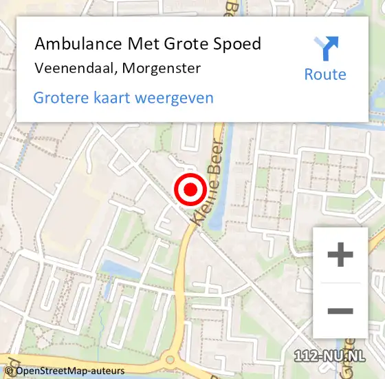 Locatie op kaart van de 112 melding: Ambulance Met Grote Spoed Naar Veenendaal, Morgenster op 18 juni 2018 19:59
