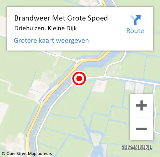 Locatie op kaart van de 112 melding: Brandweer Met Grote Spoed Naar Driehuizen, Kleine Dijk op 19 juni 2018 20:38