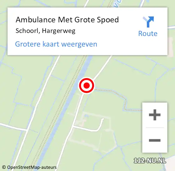 Locatie op kaart van de 112 melding: Ambulance Met Grote Spoed Naar Schoorl, Hargerweg op 20 juni 2018 07:44