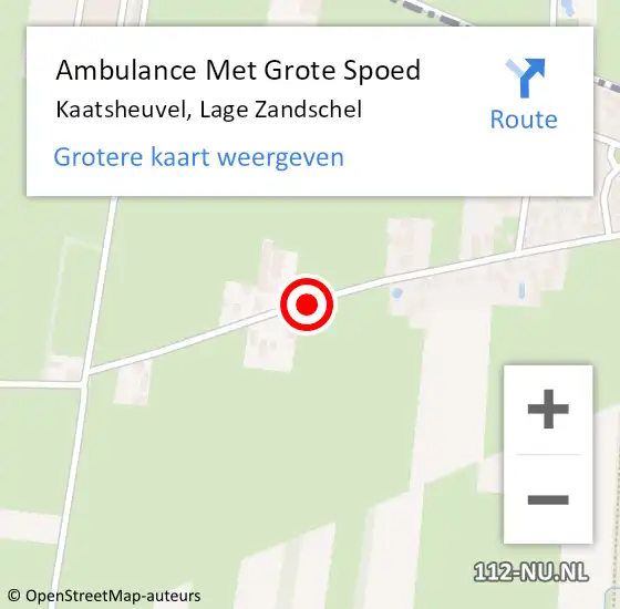 Locatie op kaart van de 112 melding: Ambulance Met Grote Spoed Naar Kaatsheuvel, Lage Zandschel op 21 juni 2018 17:02