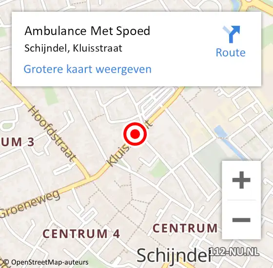 Locatie op kaart van de 112 melding: Ambulance Met Spoed Naar Schijndel, Kluisstraat op 21 juni 2018 23:11