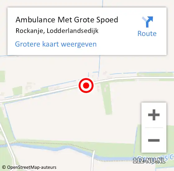 Locatie op kaart van de 112 melding: Ambulance Met Grote Spoed Naar Rockanje, Lodderlandsedijk op 23 juni 2018 11:27