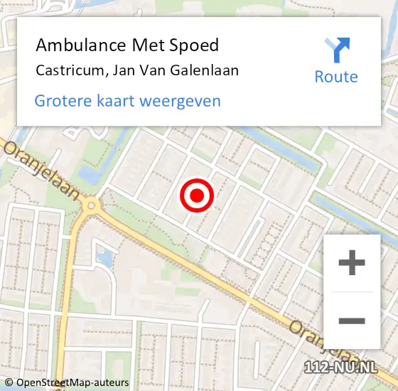 Locatie op kaart van de 112 melding: Ambulance Met Spoed Naar Castricum, Jan Van Galenlaan op 23 juni 2018 12:25