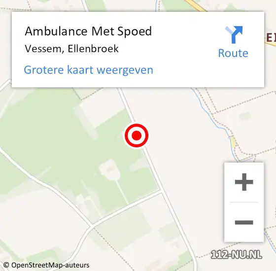 Locatie op kaart van de 112 melding: Ambulance Met Spoed Naar Vessem, Ellenbroek op 24 juni 2018 10:13