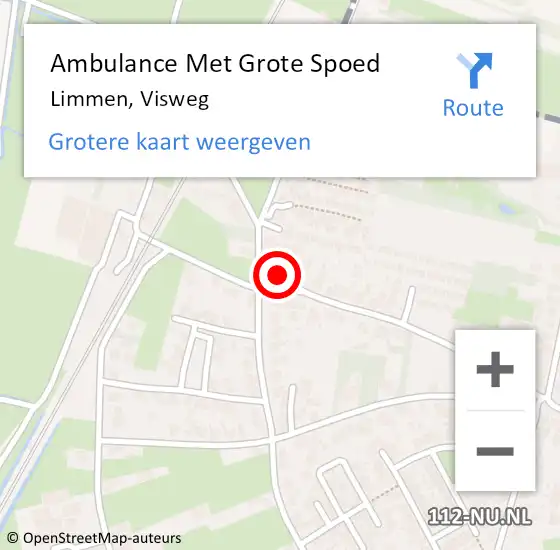 Locatie op kaart van de 112 melding: Ambulance Met Grote Spoed Naar Limmen, Visweg op 24 juni 2018 12:05