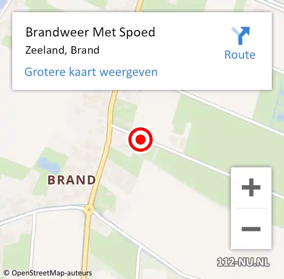 Locatie op kaart van de 112 melding: Brandweer Met Spoed Naar Zeeland, Brand op 24 juni 2018 22:32