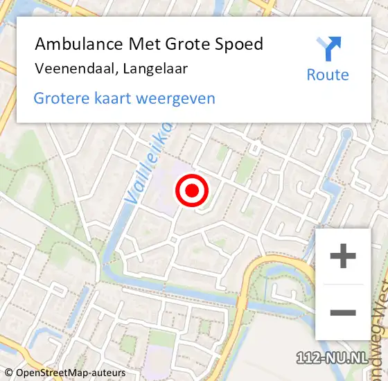 Locatie op kaart van de 112 melding: Ambulance Met Grote Spoed Naar Veenendaal, Langelaar op 25 juni 2018 11:35