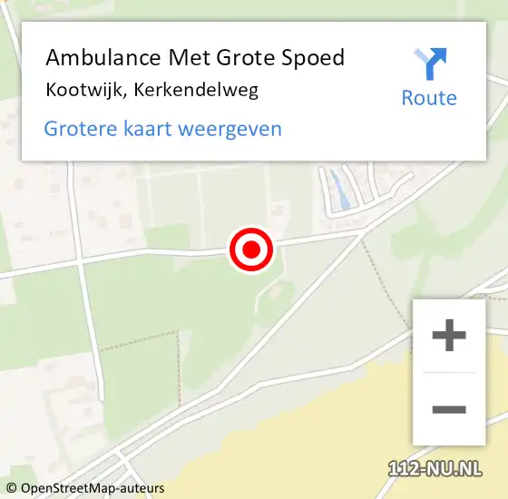 Locatie op kaart van de 112 melding: Ambulance Met Grote Spoed Naar Kootwijk, Kerkendelweg op 25 juni 2018 12:35