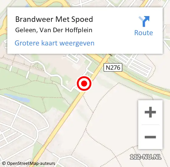 Locatie op kaart van de 112 melding: Brandweer Met Spoed Naar Geleen, Van Der Hoffplein op 26 juni 2018 17:33