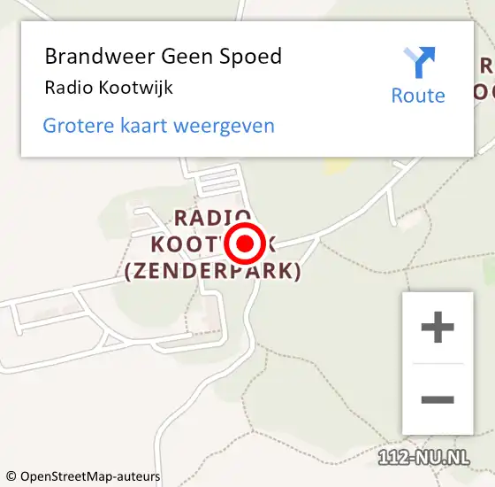 Locatie op kaart van de 112 melding: Brandweer Geen Spoed Naar Radio Kootwijk op 28 juni 2018 01:27