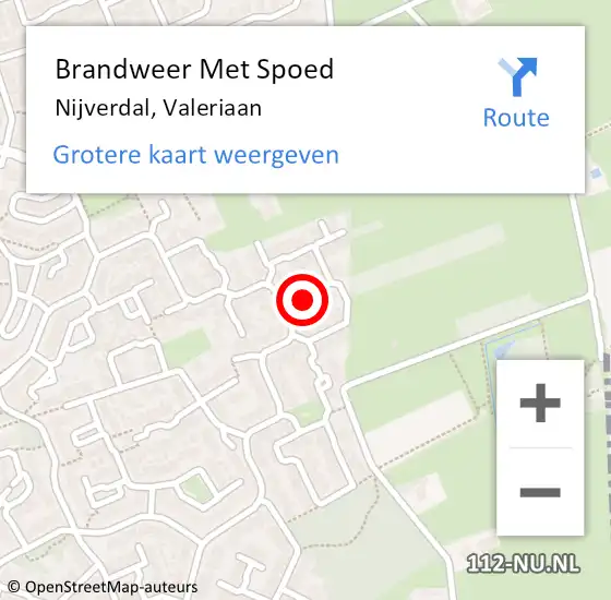 Locatie op kaart van de 112 melding: Brandweer Met Spoed Naar Nijverdal, Valeriaan op 29 juni 2018 16:30